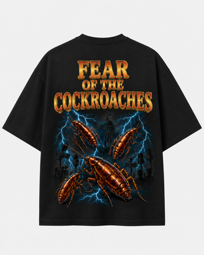 CJP Fear of the Cockroaches T-Shirt — Cockroach Janta Party Black Tee