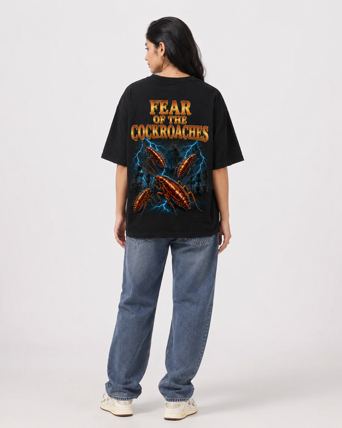 CJP Fear of the Cockroaches T-Shirt — Cockroach Janta Party Black Tee